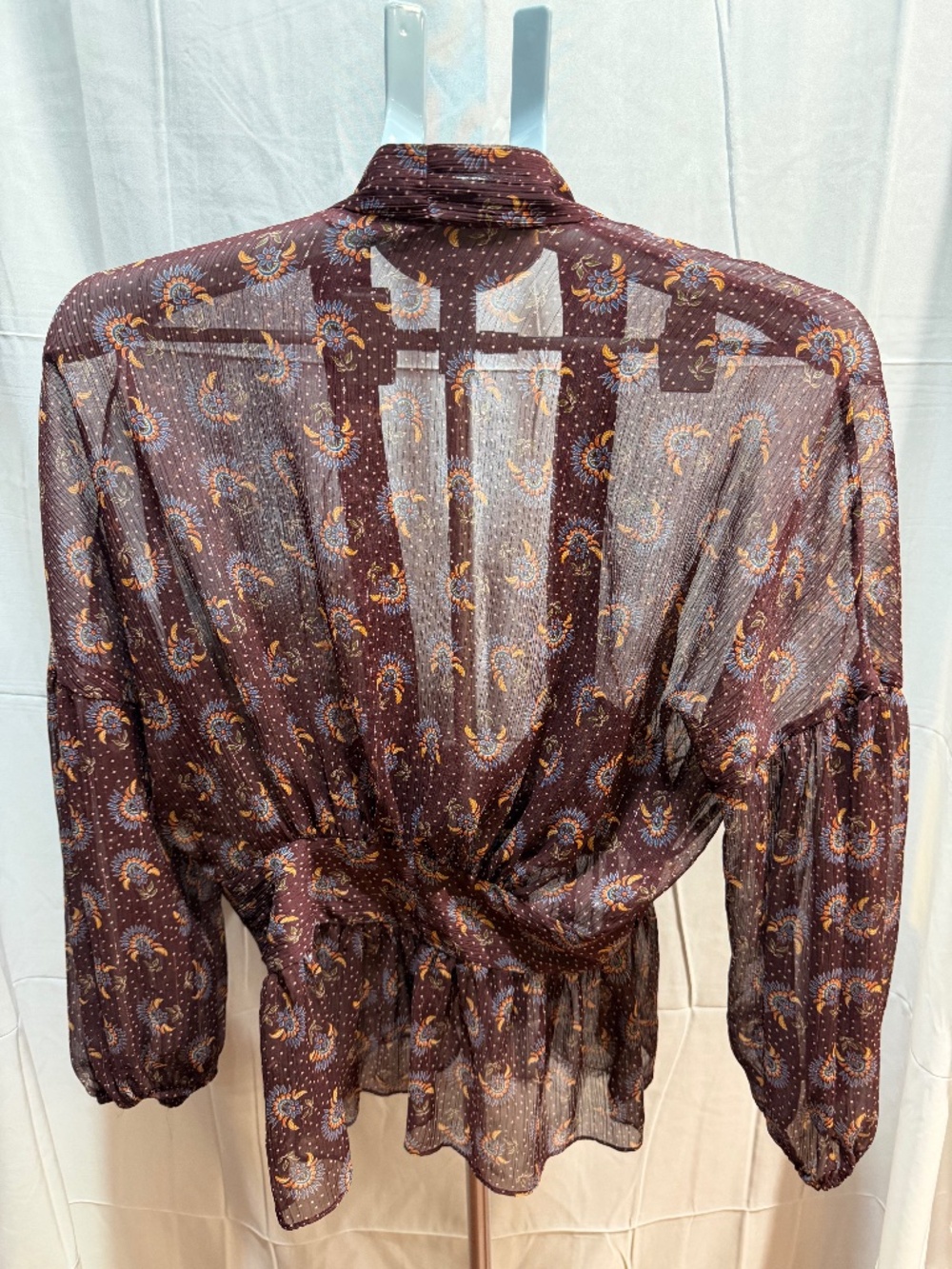 Zara blouse with bow sz S